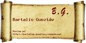 Bartalis Gusztáv névjegykártya