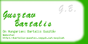 gusztav bartalis business card